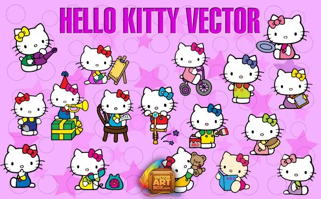 Hello Kitty Vector Free Vector / 4Vector