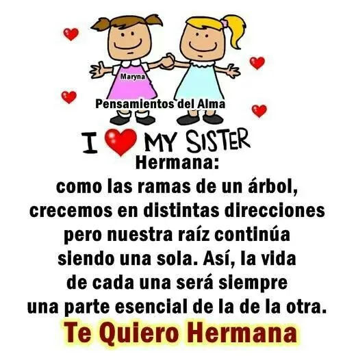 Amo ♥a mi hermana!★ | citas | Pinterest
