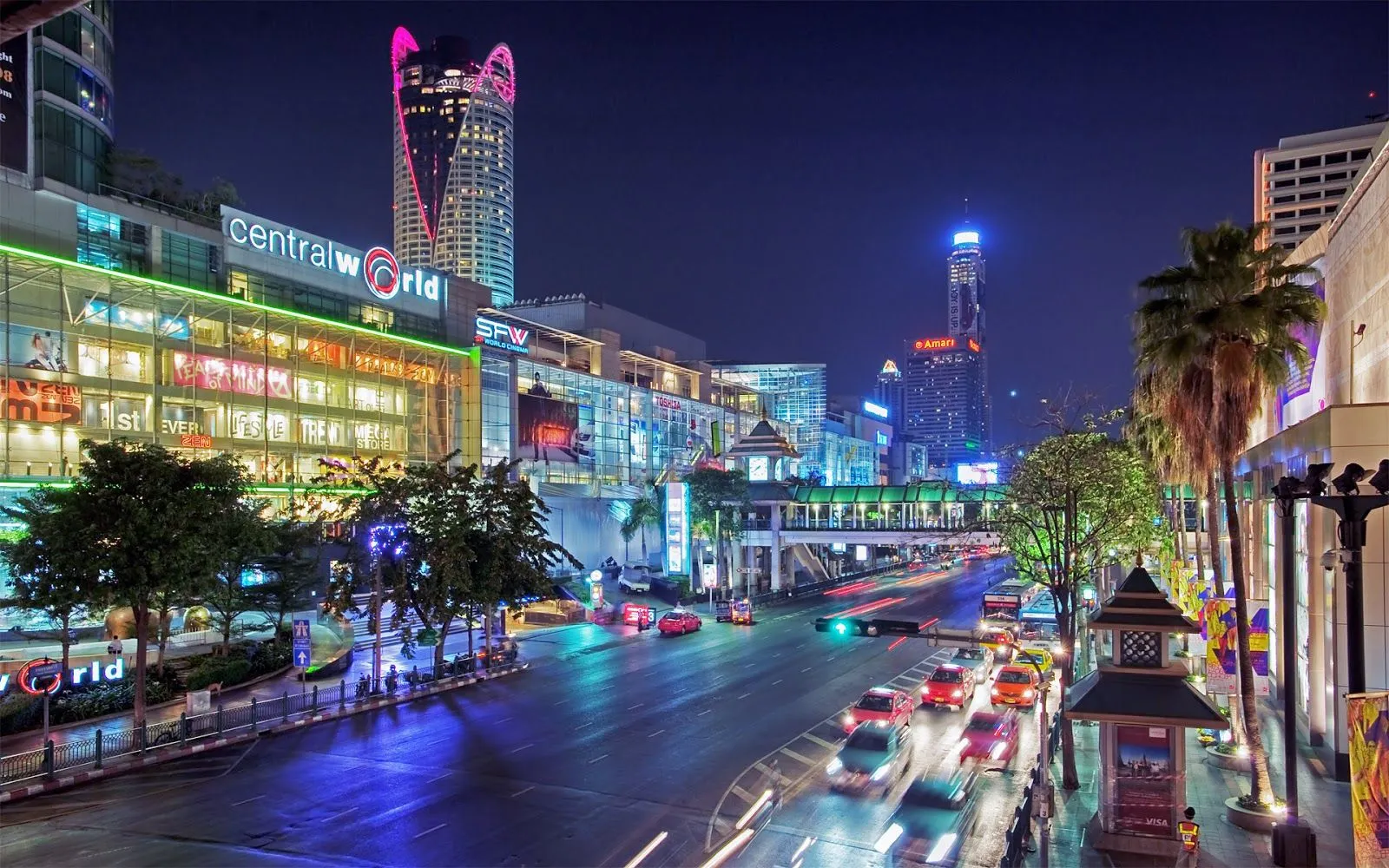 Hermosa Noche en la Ciudad de Bangkok, Tailandia | Fotos e ...