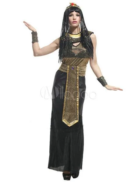 Hermosa reina egipcia poliéster traje egipcio del Festival ...