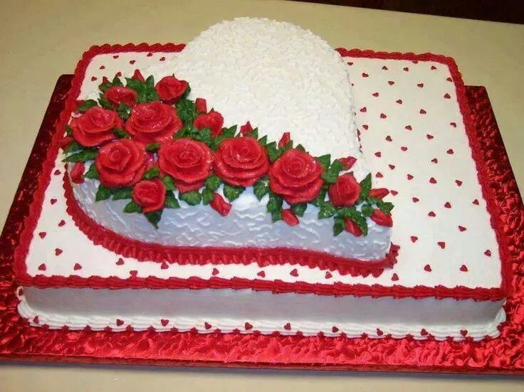 Hermosa torta forma de corazon | pastel de boda | Pinterest