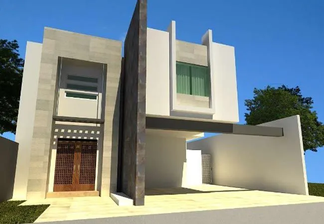 9 Hermosas fachadas de casas modernas con piedra | Fachadas de ...