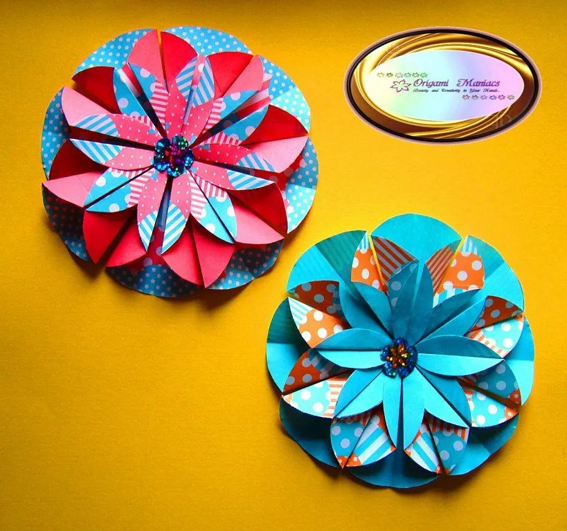Hermosas Flores de origami Para decorar tarjetas y regalos ...
