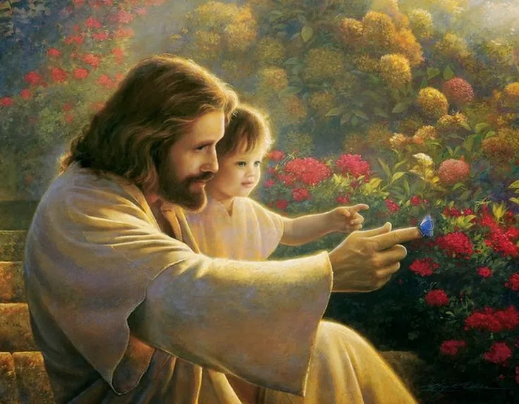 Hermosas pinturas de Jesús con niños y niñas. La parte tierna y ...