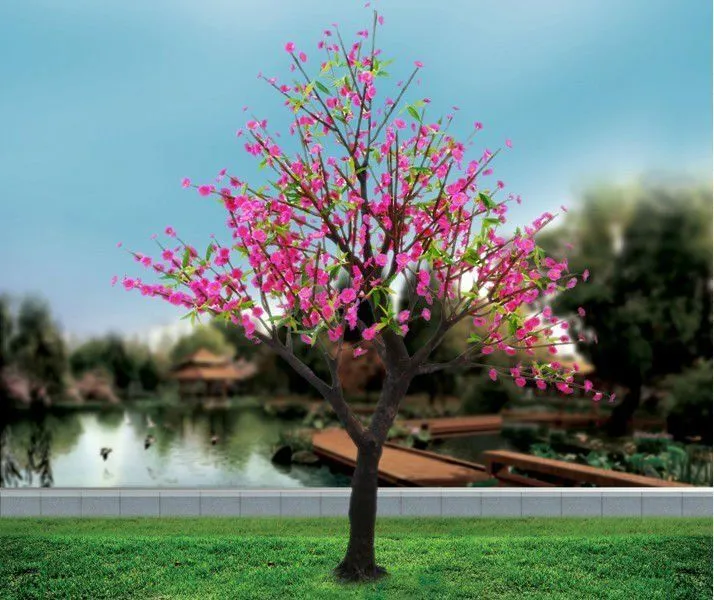 Hermosas ramas de exterior decorativo peach flor del árbol del led ...