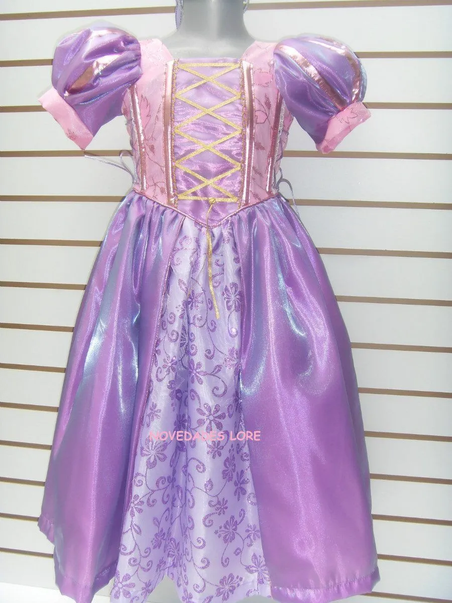 Hermoso Vestido Disfraz Princesa Rapunzel Enredados De Lujo ...