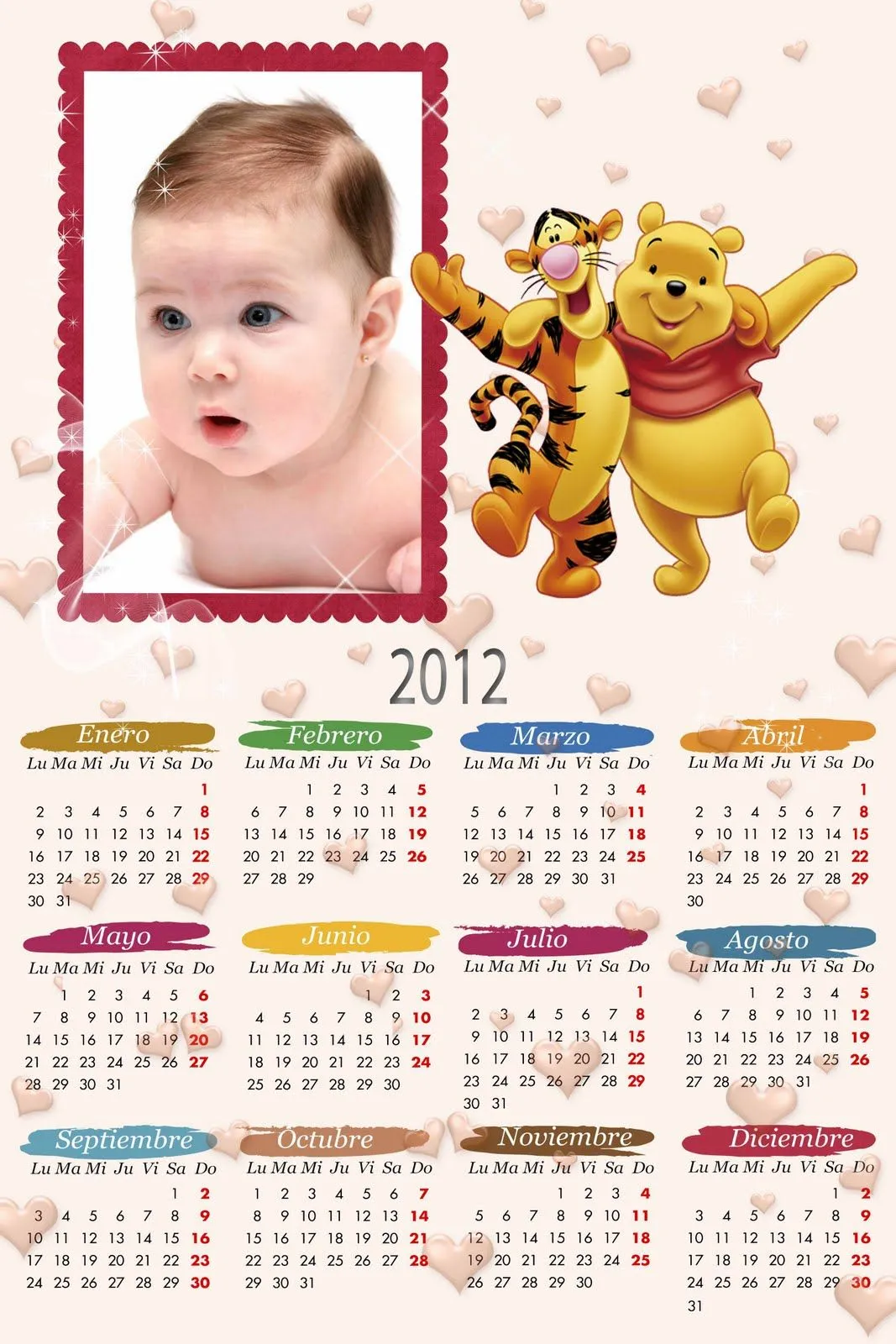 Hermosos Calendarios 2012 de Minnie, Mickey y Winnie the Pooh en ...