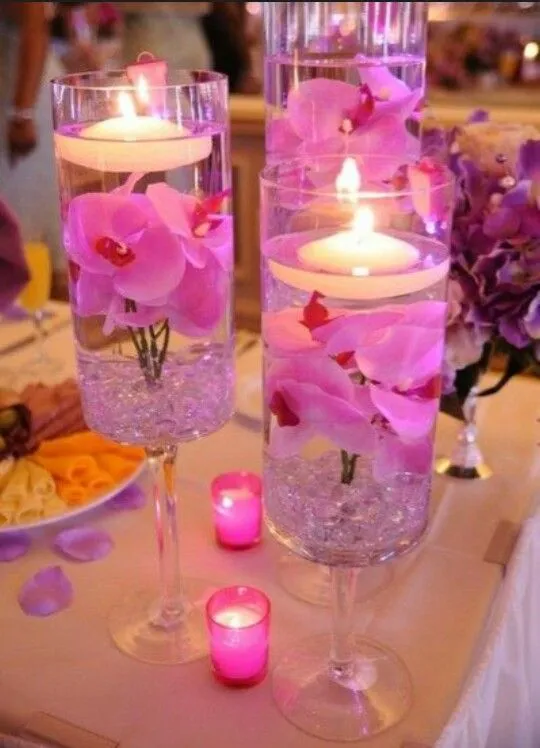 Hermosos centros de mesa color violeta | Centros de mesa ...