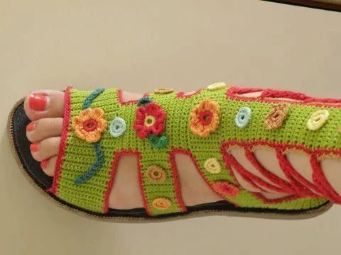 Hermosos zapatos tejidos a crochet - Ixtapaluca | Zapatitos ...