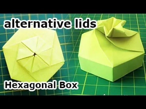 Hexagonal Origami Box - Alternative Lid & Squash Fold - YouTube