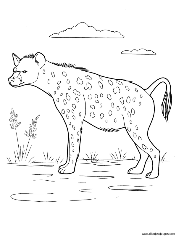 hiena-03 | Dibujos y juegos, para pintar y colorear