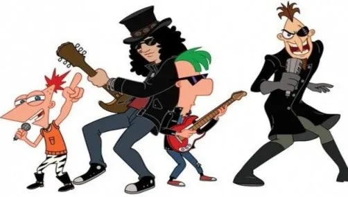 Slash se convierte en dibujo animado… oigan y Perry? - Los Hijos ...