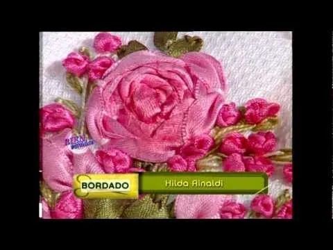 Hilda Rinaldi - Bienvenidas TV - Toallas bordadas con Cintas - YouTube