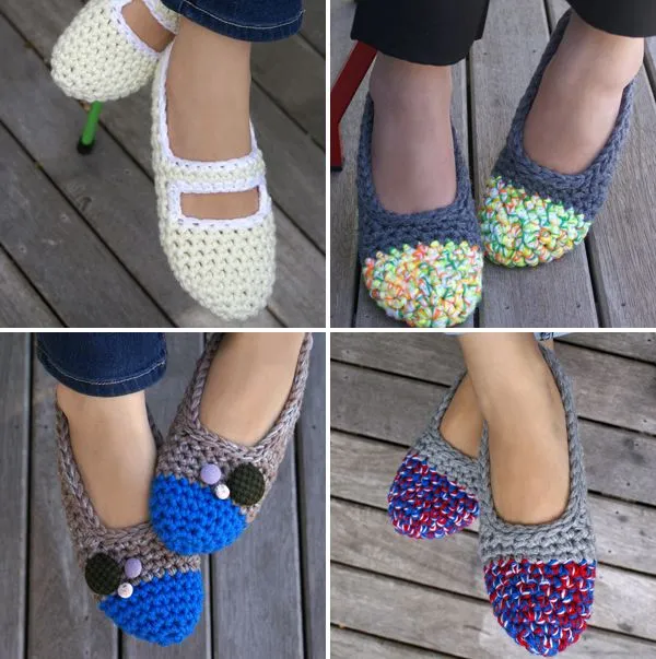 hilos-enredados: zapatillas de crochet
