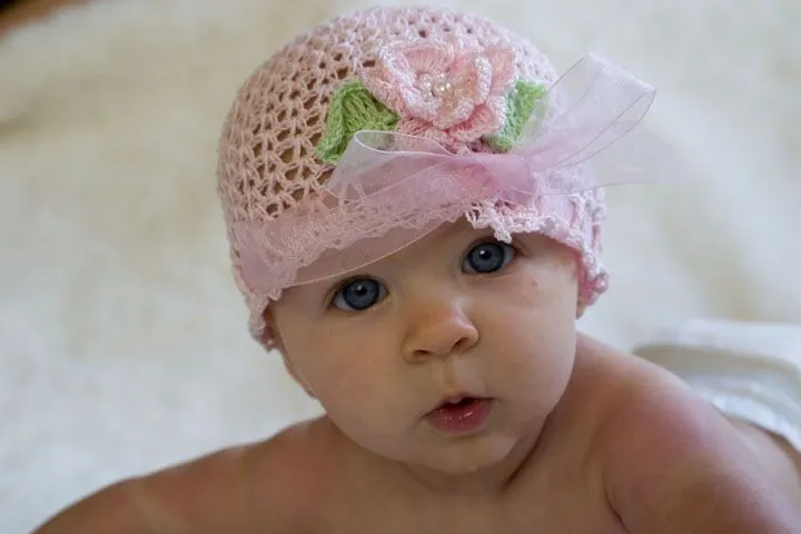 Entre Hilos y Puntadas: bonnet gorro para bebes