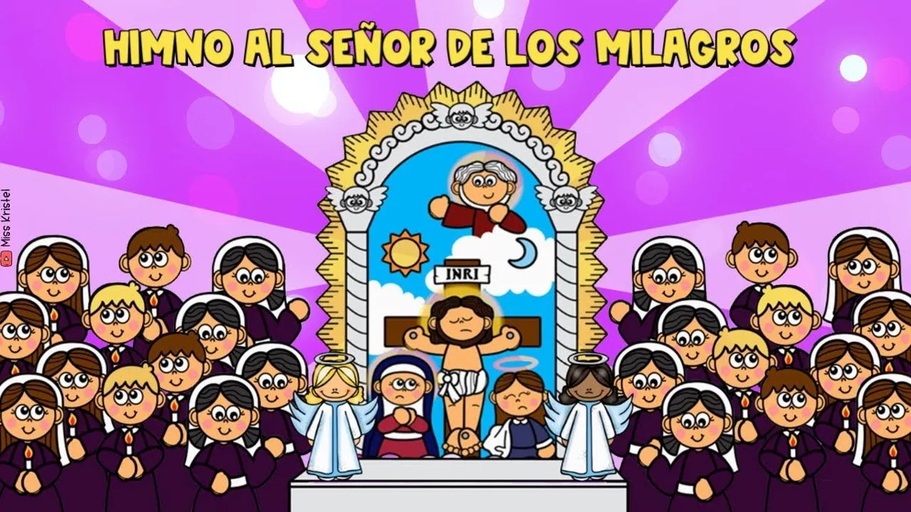 Himno al Señor de los Milagros para niños ( Con letra ).  #señordelosmilagros - YouTube