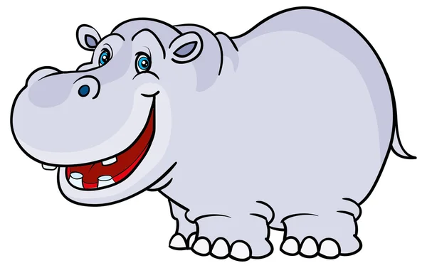 Hipopótamo de dibujos animados — Vector stock © Kopirin #58286991