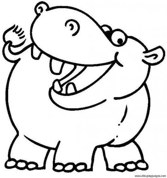 hipopotamo | Dibujos y juegos, para pintar y colorear