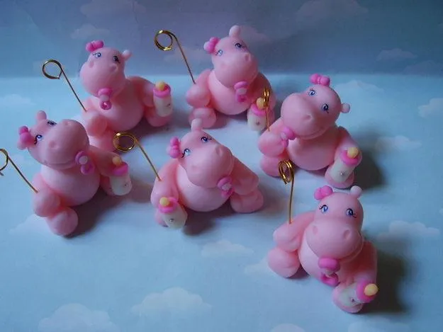 Hipopotamos bebés en porcelana fria - Imagui