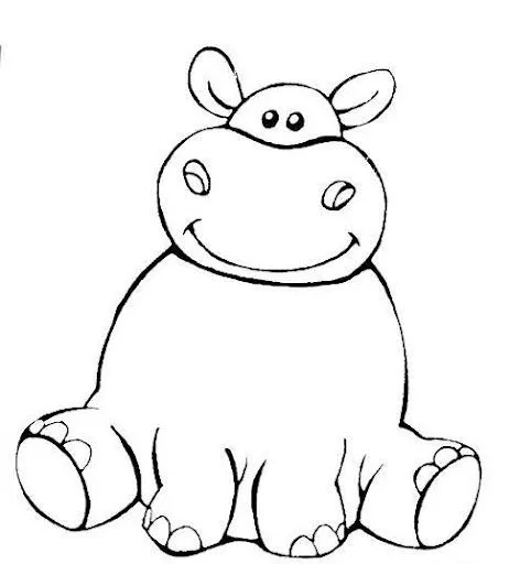 HIPOPOTAMOS DIVERTIDOS DIBUJOS PARA COLOREAR HIPOPOTAMOS DIVERTIDOS DIBUJOS PARA COLOREAR