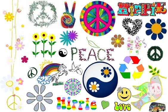 Hippies: Libres y pacifistas.