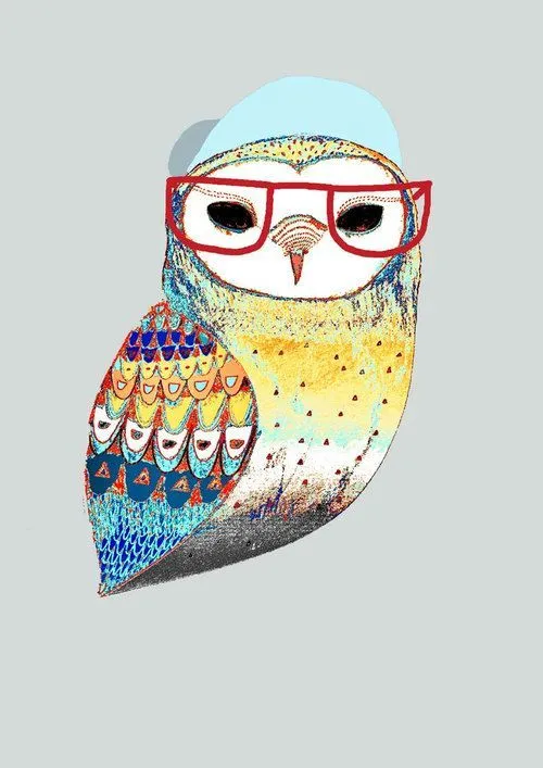 hipster owl | Tumblr | Búhos | Pinterest
