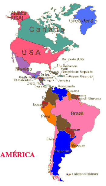 Historia-Geografía- Formación Ciudadana ISLGSM: MAPA DE AMÉRICA ...