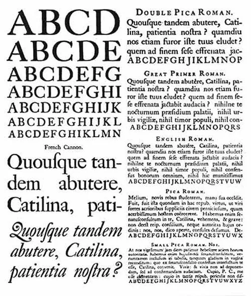 Historia de la tipografía (5). Barroco & Clasicismo - Tentulogo