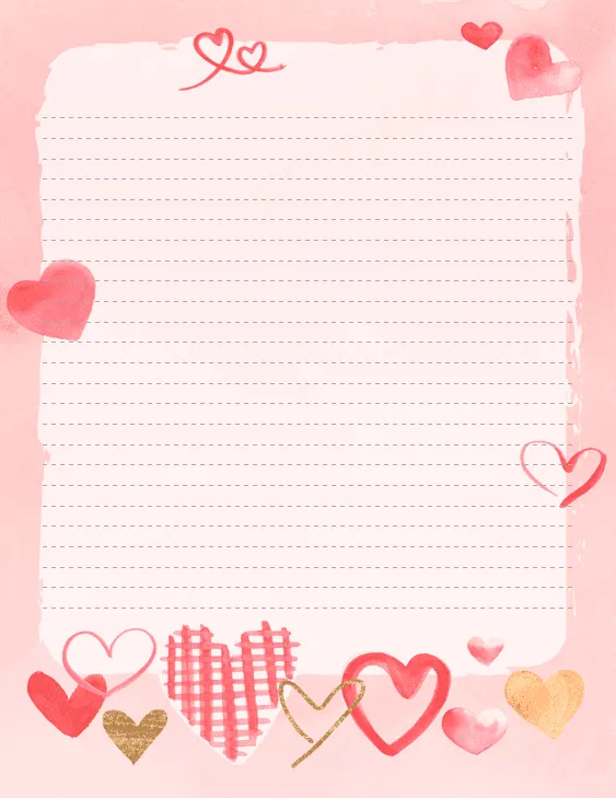Hojas para escribir cartas de amor para imprimir - Arte en Papel Hojas para escribir cartas de amor para imprimir - Arte en Papel