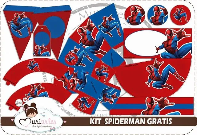 Hombre Araña: Kit para Imprimir Gratis. | Ideas y material gratis ...