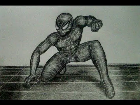 Hombre araña negro dibujo - Imagui