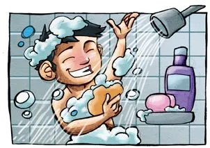 hombre ducha duchandose