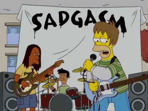 Homero y su banda tocando Rock!!!!!!! - YouTube