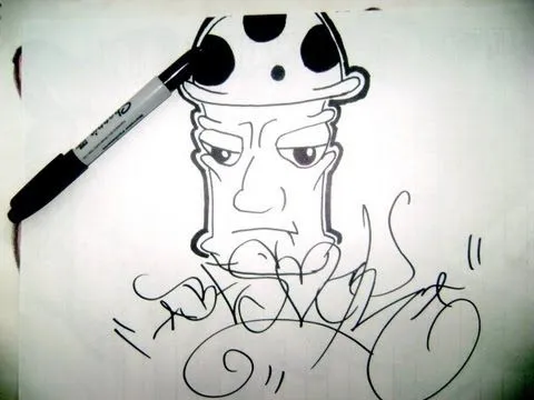 Dibujos a lapiz de graffitis de hongos - Imagui