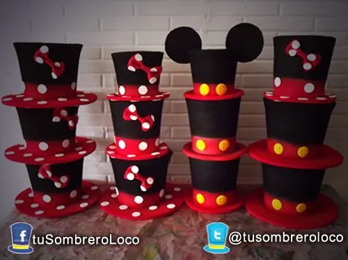 sombreros #Mickey #Minnie #Disney #fiesta #cumpleaños #niños ...