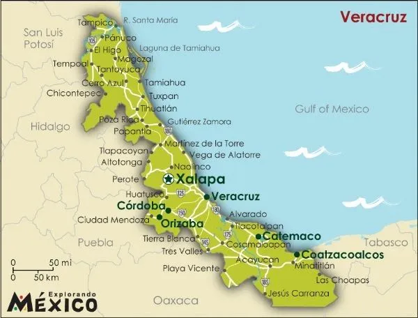 HoTeL ToNaTiUh · · ·: Mapa de Veracruz