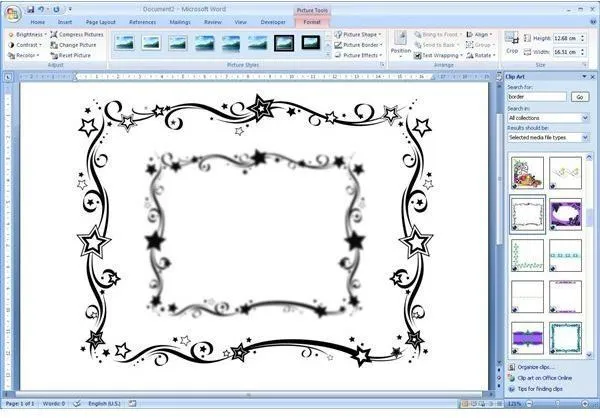 How To Add Free Borders Clip Art Microsoft Word Documents