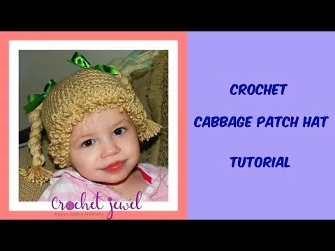 How to Crochet a single loop stitch for Cabbage Patch Hat - YouTube