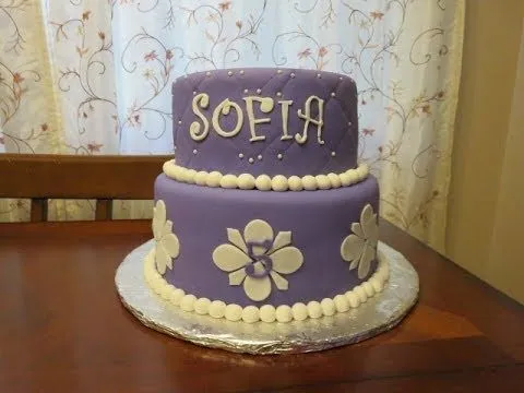 How to Decorate a Princess Sofia Fondant Cake - YouTube