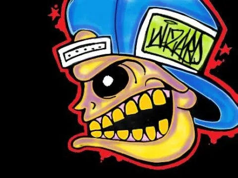 How to Draw a Angry SKULL - graffiti character.wmv - YouTube