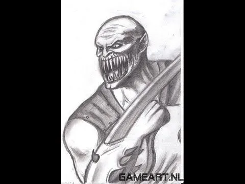 How to draw Baraka - Mortal Kombat - YouTube