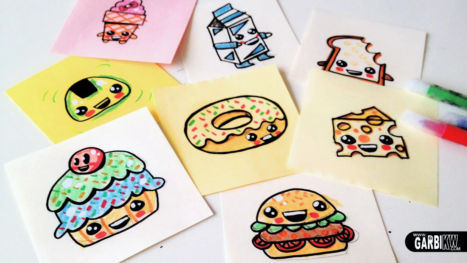 How To Draw Cute Food - Easy and Kawaii Drawings by Garbi KW ...