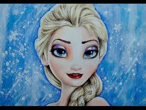 HOW TO DRAW ELSA FROM FROZEN / CÓMO DIBUJAR A ELSA DE FROZEN - YouTube