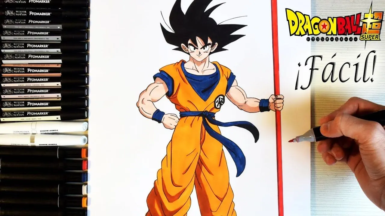 How to draw GOKU VERY EASY from the new movie Dragon Ball Super (well explained) - YouTube How to draw GOKU VERY EASY from the new movie Dragon Ball Super (well explained) - YouTube