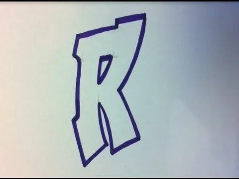 How to draw graffiti alphabet letters R - YouTube