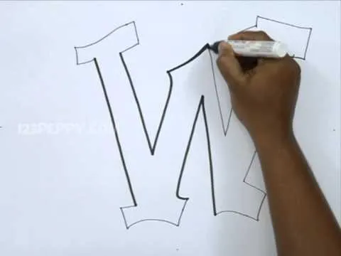 How to Draw Graffiti Letter W - YouTube
