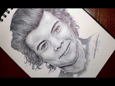 How to draw Harry Styles (Como dibujar a Harry Styles) - YouTube
