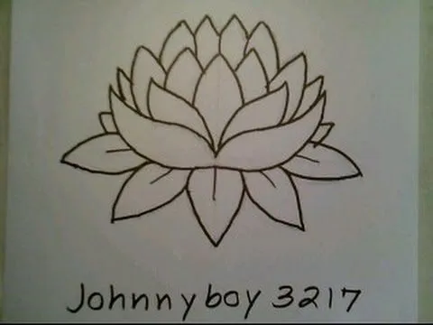 How To Draw A Lotus Flower Easy For Kids Como dibujar una flor de ...