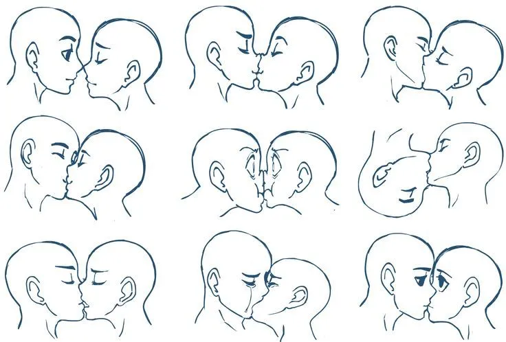 How to draw people kissing. :) | Artsy | Pinterest | Kiss, Anime ...