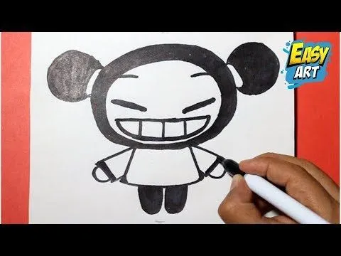 how to draw pucca - como dibujar a pucca - YouTube
